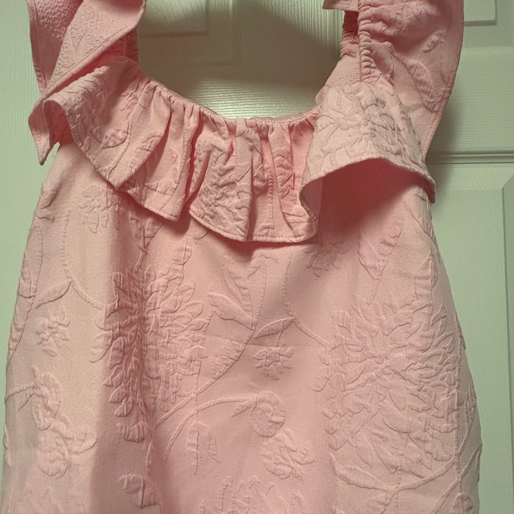 Pink Ruffled Women's Top - Picture 2 of 4